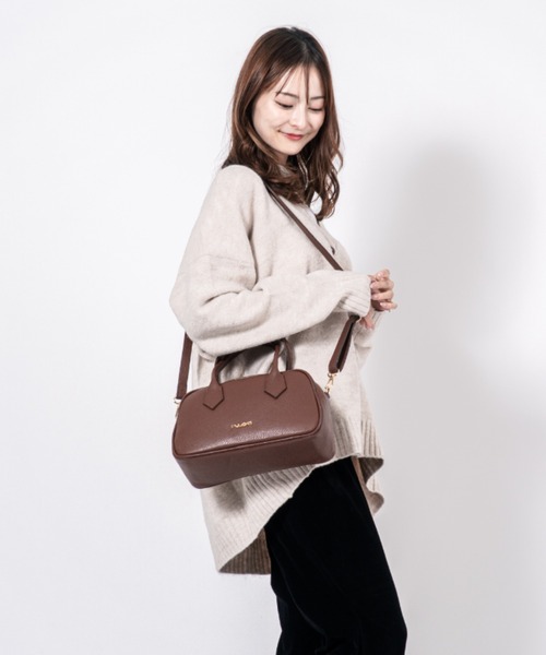 Rivel(リヴェル)の「【PULICATI/プリカーティ】2WAY レザー ミニボストンバッグ ショルダーバッグ イタリア製(ハンドバッグ・レディース・ブラック/アッシュブラウン/ベージュ/ブラウン・FREE)」の18枚目の写真