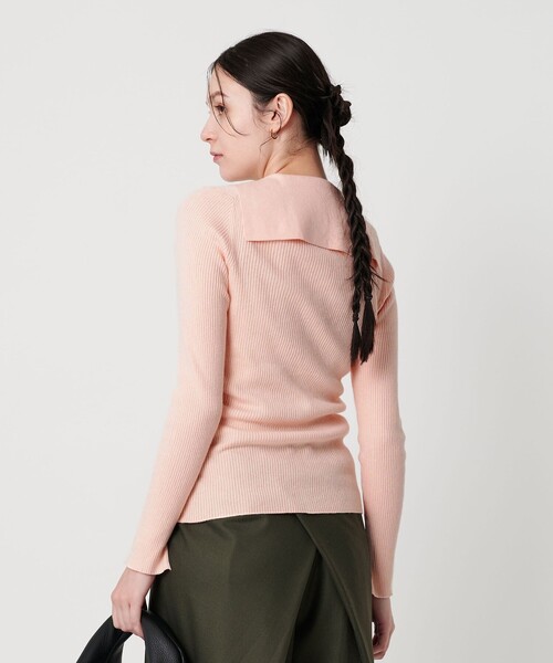 BEAUTY&YOUTH UNITED ARROWS（ビューティーアンドユースユナイテッドアローズ）の「コットンカシミヤ リブセーラーカラー カーディガン ウォッシャブル（カーディガン/ボレロ・レディース・ライトピンク/ブラック/オフホワイト・FREE）」の14枚目の写真