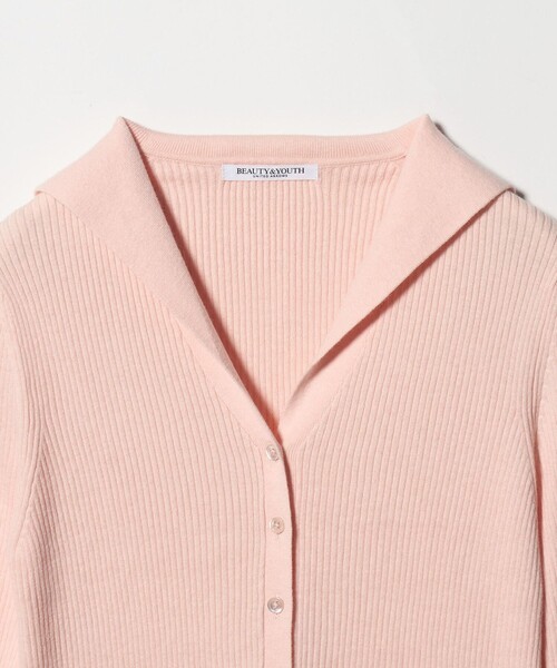 BEAUTY&YOUTH UNITED ARROWS（ビューティーアンドユースユナイテッドアローズ）の「コットンカシミヤ リブセーラーカラー カーディガン ウォッシャブル（カーディガン/ボレロ・レディース・ライトピンク/ブラック/オフホワイト・FREE）」の21枚目の写真