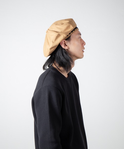 INDIETRO ASSOCIATION(インディエトロアソシエーション)の「8panel Beret / 8パネルベレー(ハンチング/ベレー帽・メンズ・ブラック/ベージュ・1)」の2枚目の写真
