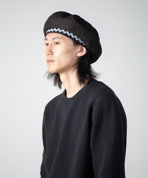 INDIETRO ASSOCIATION(インディエトロアソシエーション)の「8panel Beret / 8パネルベレー(ハンチング/ベレー帽・メンズ・ブラック/ベージュ・1)」の1枚目の写真