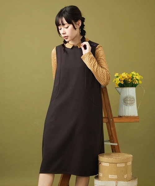 セール】T/Rドビー ジャンパースカート（ワンピース）｜Jocomomola