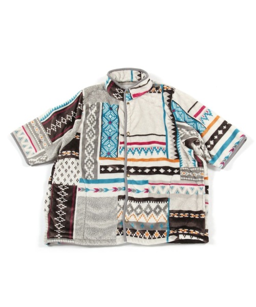 BAYFLOW(ベイフロー)の「着る半袖ブランケット25AW(ブランケット・メンズ・ブラック系/グレー系/ブラウン系・ONE SIZE)」の7枚目の写真