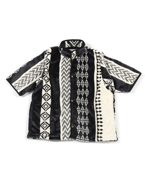 BAYFLOW(ベイフロー)の「着る半袖ブランケット25AW(ブランケット・メンズ・ブラック系/グレー系/ブラウン系・ONE SIZE)」の8枚目の写真