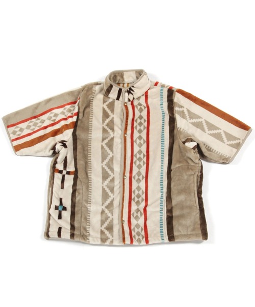 BAYFLOW(ベイフロー)の「着る半袖ブランケット25AW(ブランケット・メンズ・ブラック系/グレー系/ブラウン系・ONE SIZE)」の9枚目の写真