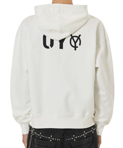 OY(オーワイ)の「『OY/オーワイ』METAL LOGO HOODIE ZIP UP/メタルロゴジップアップパーカー(パーカー・メンズ・ホワイト/ブラック・L/M)」の7枚目の写真