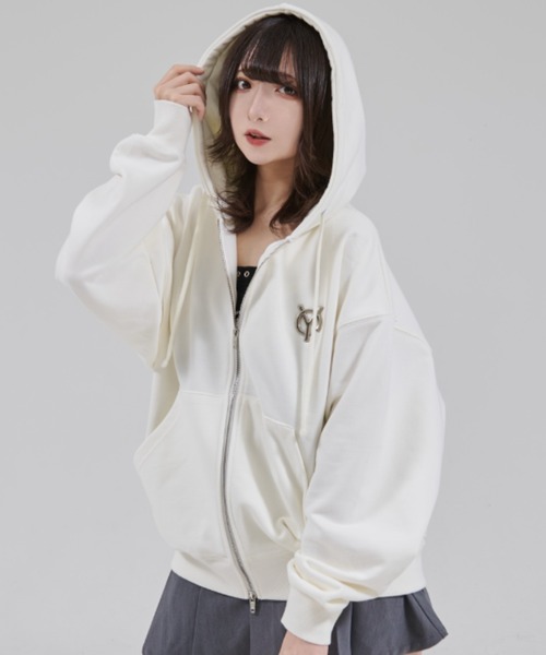 ぴーおか OY/オーワイ』METAL LOGO HOODIE ZIP UP/メタルロゴジップアップ