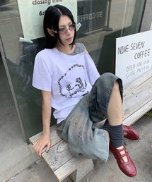 ロザリオプリントオフショルTシャツ