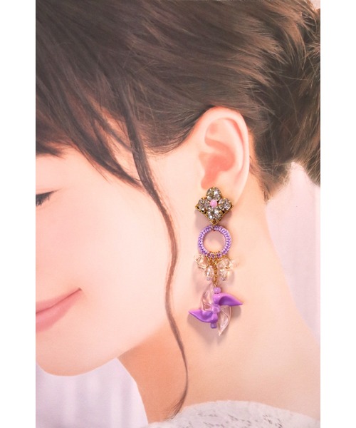 tone（トーン）の「【mauvelily】そよかぜ(MA)（ピアス（両耳用）・レディース・グリーン×ピンク/イエロー系その他・FREE）」の7枚目の写真