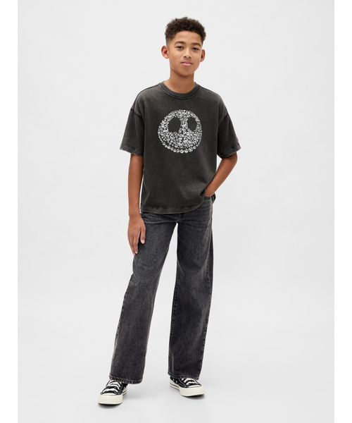GAP(ギャップ)の「ナイトメアー・ビフォア・クリスマス スカルTシャツ (キッズ)(Tシャツ/カットソー・キッズ・ブラック・140cm/130cm/160cm/150cm/120cm/110cm)」の4枚目の写真