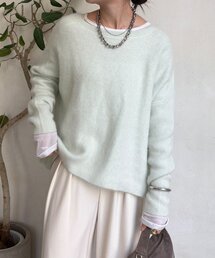 ファーウールポンチョプルオーバー