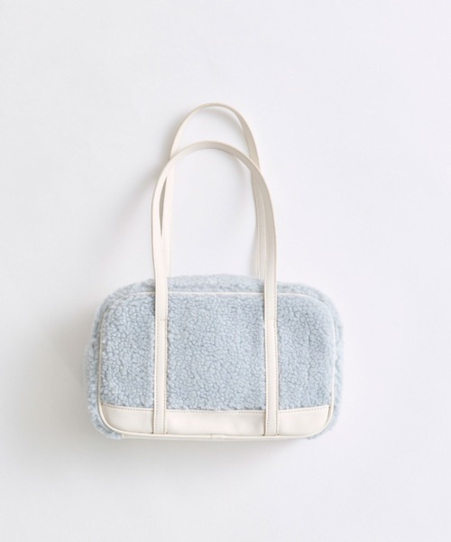 OLIVE des OLIVE(オリーブデオリーブ)の「もこもこボアバッグ(ショルダーバッグ・レディース・ベージュ/サックスブルー/アイボリー・FREE)」の5枚目の写真