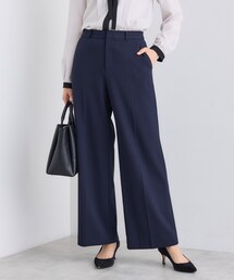 INDIVI／V.A.I ネイビー パンツスーツ L 定番スーツ/UVケア/接触冷感/洗える】テーラードジャケット