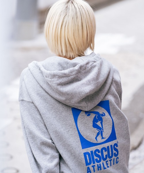 DISCUS(ディスカス)の「【DISCUS/ディスカス】裏毛 アイコニック フルジップパーカー(パーカー・レディース・杢グレー/ブルー/ブラック・LARGE/MEDIUM)」の2枚目の写真