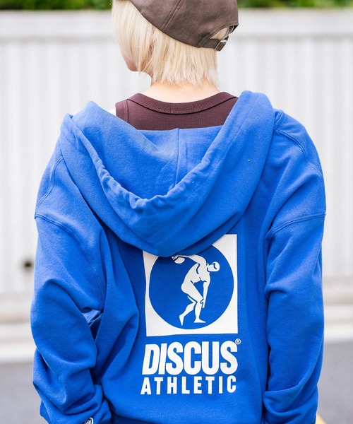 DISCUS(ディスカス)の「【DISCUS/ディスカス】裏毛 アイコニック フルジップパーカー(パーカー・レディース・杢グレー/ブルー/ブラック・LARGE/MEDIUM)」の3枚目の写真