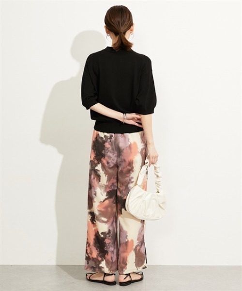 nissen（ニッセン）の「５分袖ポロ衿ニット＜大きいサイズ有＞（ニット/セーター・レディース・ブラック/イエロー・S/M/L/LL）」の17枚目の写真