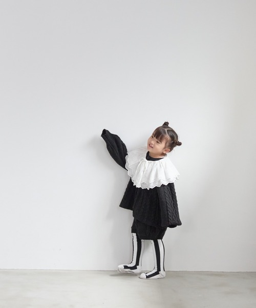 LOWRYS FARM（ローリーズファーム）の「ケーブルニットショートパンツ　 591808（その他パンツ・キッズ・ベージュ/ブラック/グレー・110cm/120cm/130cm/140cm/150cm）」の21枚目の写真