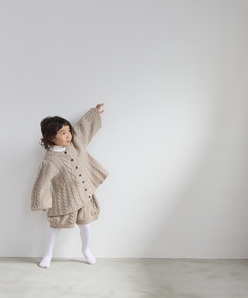 LOWRYS FARM（ローリーズファーム）の「ケーブルニットショートパンツ　 591808（その他パンツ・キッズ・ベージュ/ブラック/グレー・110cm/120cm/130cm/140cm/150cm）」の11枚目の写真