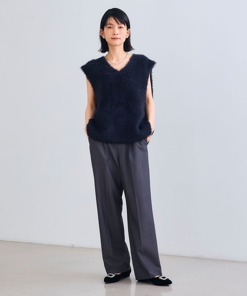 CROSS FUNCTION(クロスファンクション)の「《洗える》2点セット エブ楽 フェザーニットベスト&リブニット【CROSS FUNCTION/クロスファンクション】(ニット/セーター・レディース・チャコールグレー/ベージュ・M/L/LL)」の15枚目の写真