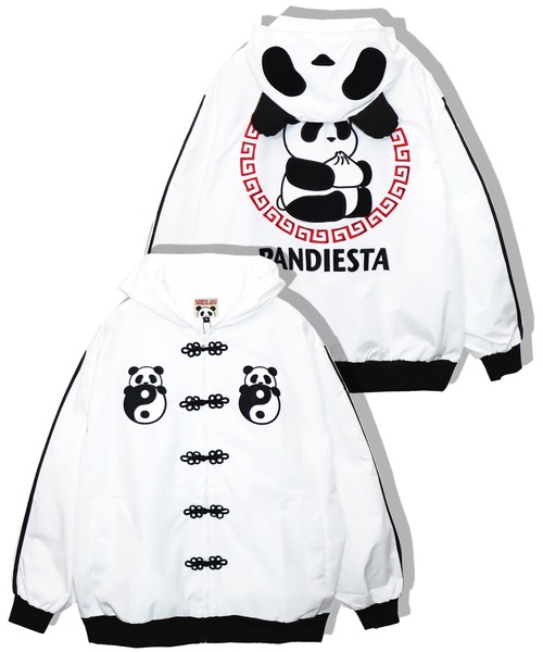 PANDIESTA(パンディエスタ)の「なりきり中華パンダブルゾン(M2)(ブルゾン・メンズ・ブラック/ワイン/ホワイト・M/L/XL)」の2枚目の写真