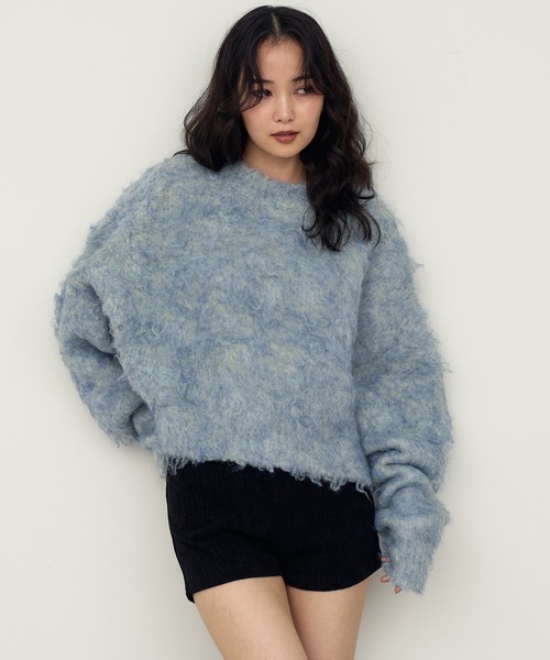 NOGLE/ノグル】MIXシャギーボリュームショートニット（ニット/セーター