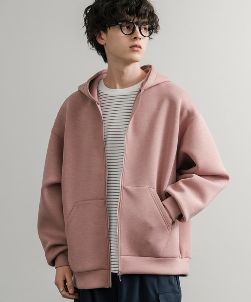 Rocky Monroe(ロッキーモンロー)の「ルーズシルエットペールトーンダンボールニットフルジップパーカー(パーカー・メンズ・ピンク/ブルー/ミント/ブラック/ベージュ/ネイビー/グレー/ホワイト・L/M/XL)」の22枚目の写真