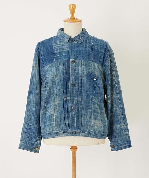HOLLYWOOD RANCH MARKET（ハリウッドランチマーケット）の「JAPAN DORAKU REWORK AFRICAN INDIGO ANTIQUE トラッカージャケット（ブルゾン・メンズ・A/B・M/L）」の2枚目の写真
