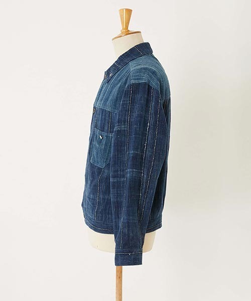 HOLLYWOOD RANCH MARKET（ハリウッドランチマーケット）の「JAPAN DORAKU REWORK AFRICAN INDIGO ANTIQUE トラッカージャケット（ブルゾン・メンズ・A/B・M/L）」の4枚目の写真