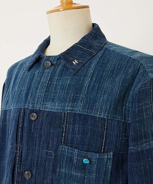 HOLLYWOOD RANCH MARKET（ハリウッドランチマーケット）の「JAPAN DORAKU REWORK AFRICAN INDIGO ANTIQUE トラッカージャケット（ブルゾン・メンズ・A/B・M/L）」の3枚目の写真