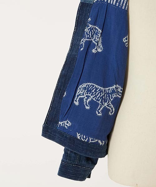 HOLLYWOOD RANCH MARKET（ハリウッドランチマーケット）の「JAPAN DORAKU REWORK AFRICAN INDIGO ANTIQUE トラッカージャケット（ブルゾン・メンズ・A/B・M/L）」の5枚目の写真