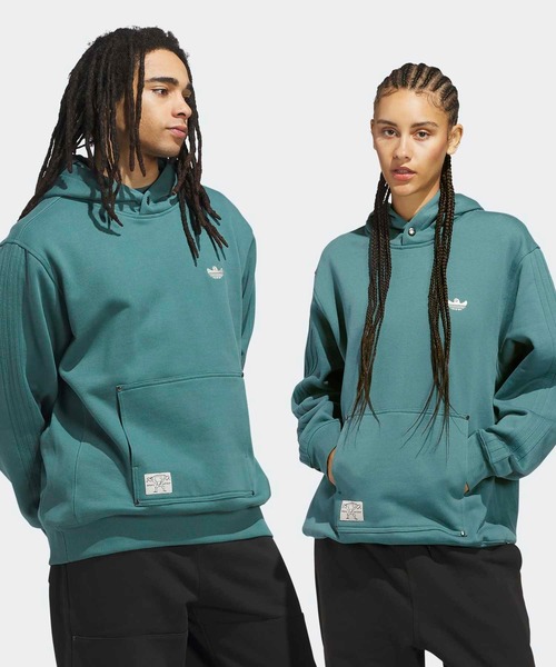 adidas originals バックトレフォイル キルティング パーカー　L adidas Originals アディダスオリジナルス メンズ パーカー TS