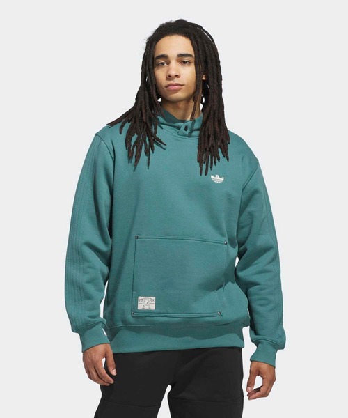 adidas(アディダス)の「シュムーフォイル 厚手パーカー / アディダスオリジナルス adidas Originals(パーカー・メンズ・ブラック/グリーン・3XL/XX-LARGE/X-SMALL/SMALL/X-LARGE/MEDIUM/LARGE)」の10枚目の写真