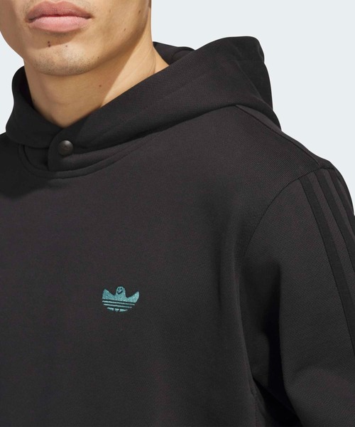 adidas(アディダス)の「シュムーフォイル 厚手パーカー / アディダスオリジナルス adidas Originals(パーカー・メンズ・ブラック/グリーン・3XL/XX-LARGE/X-SMALL/SMALL/X-LARGE/MEDIUM/LARGE)」の6枚目の写真