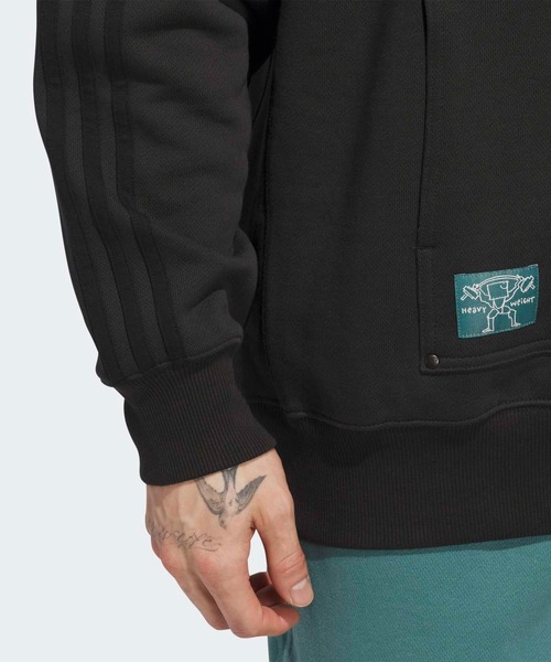 adidas(アディダス)の「シュムーフォイル 厚手パーカー / アディダスオリジナルス adidas Originals(パーカー・メンズ・ブラック/グリーン・3XL/XX-LARGE/X-SMALL/SMALL/X-LARGE/MEDIUM/LARGE)」の7枚目の写真