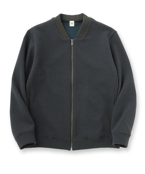 TAKEO KIKUCHI(タケオキクチ)の「ニットライクジャージ ブルゾン(ブルゾン・メンズ・ネイビー/グレー・04/03/02)」の16枚目の写真