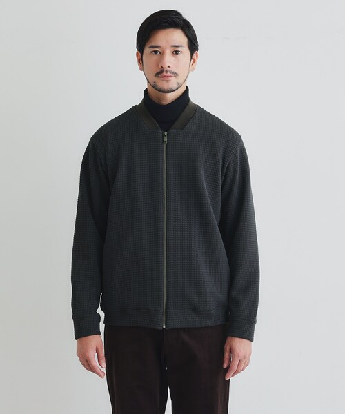 TAKEO KIKUCHI(タケオキクチ)の「ニットライクジャージ ブルゾン(ブルゾン・メンズ・ネイビー/グレー・04/03/02)」の17枚目の写真