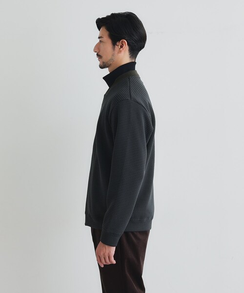 TAKEO KIKUCHI(タケオキクチ)の「ニットライクジャージ ブルゾン(ブルゾン・メンズ・ネイビー/グレー・04/03/02)」の19枚目の写真