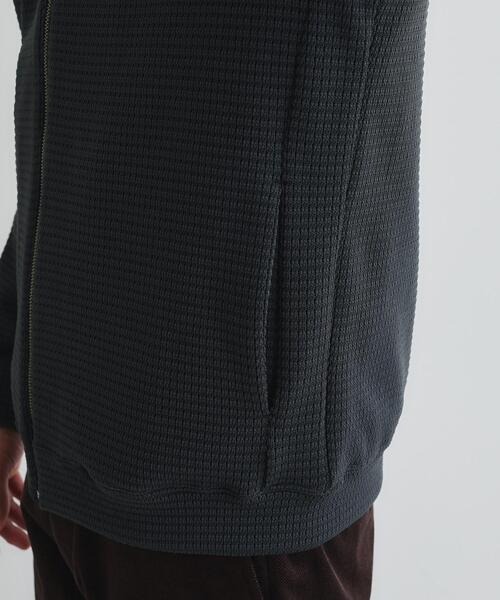 TAKEO KIKUCHI(タケオキクチ)の「ニットライクジャージ ブルゾン(ブルゾン・メンズ・ネイビー/グレー・04/03/02)」の3枚目の写真