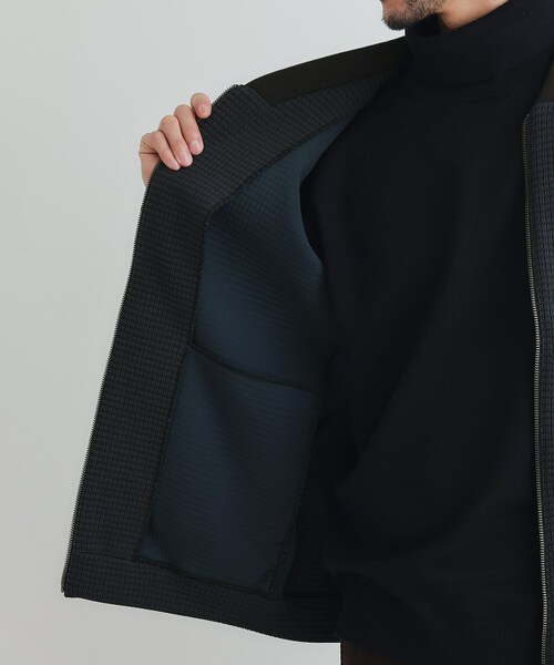 TAKEO KIKUCHI(タケオキクチ)の「ニットライクジャージ ブルゾン(ブルゾン・メンズ・ネイビー/グレー・04/03/02)」の7枚目の写真