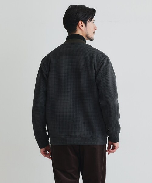 TAKEO KIKUCHI(タケオキクチ)の「ニットライクジャージ ブルゾン(ブルゾン・メンズ・ネイビー/グレー・04/03/02)」の9枚目の写真
