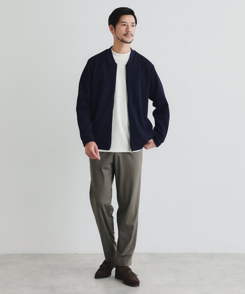 TAKEO KIKUCHI(タケオキクチ)の「ニットライクジャージ ブルゾン(ブルゾン・メンズ・ネイビー/グレー・04/03/02)」の11枚目の写真