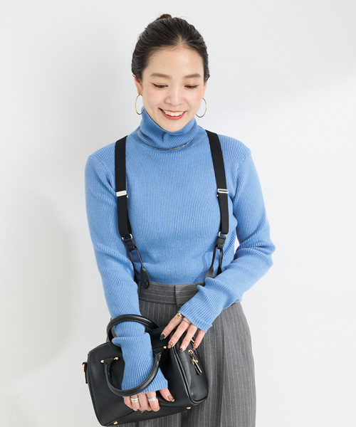 追加》ウォッシャブル / タートルリブニット（ニット/セーター