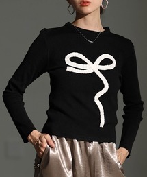 Sawa a la mode（サワアラモード）の「プリーツリボンニットトップス（ニット/セーター）」