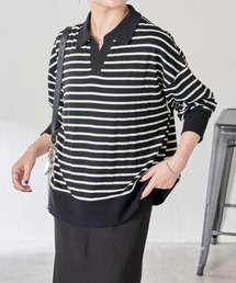 COLLAGE GALLARDAGALANTE | ボーダーポンチプルオーバー(Tシャツ/カットソー)