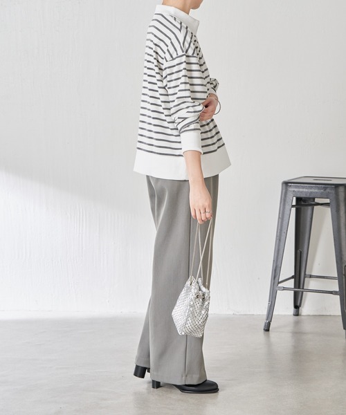 COLLAGE GALLARDAGALANTE（コラージュガリャルダガランテ）の「ボーダーポンチプルオーバー（Tシャツ/カットソー・レディース・ブラック/ホワイト・FREE）」の10枚目の写真