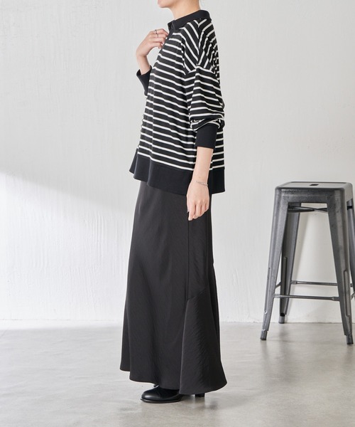 COLLAGE GALLARDAGALANTE（コラージュガリャルダガランテ）の「ボーダーポンチプルオーバー（Tシャツ/カットソー・レディース・ブラック/ホワイト・FREE）」の16枚目の写真