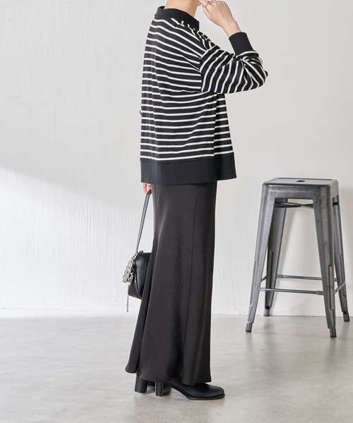 COLLAGE GALLARDAGALANTE（コラージュガリャルダガランテ）の「ボーダーポンチプルオーバー（Tシャツ/カットソー・レディース・ブラック/ホワイト・FREE）」の18枚目の写真