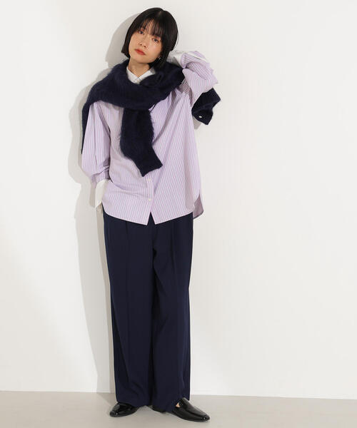 N.（N. Natural Beauty Basic）（エヌエヌナチュラルビューティーベーシック）の「【PS/低身長サイズ】ツータックワイドパンツ（その他パンツ・レディース・チャコールグレー/ネイビー/ライトイエロー・P/S/MEDIUM）」の14枚目の写真
