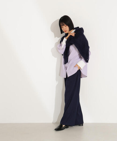 N.（N. Natural Beauty Basic）（エヌエヌナチュラルビューティーベーシック）の「【PS/低身長サイズ】ツータックワイドパンツ（その他パンツ・レディース・チャコールグレー/ネイビー/ライトイエロー・P/S/MEDIUM）」の18枚目の写真