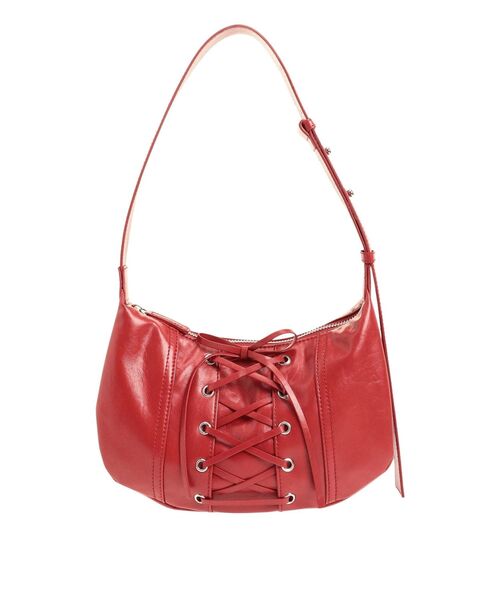 EMODA（エモダ）の「レースアップハーフムーンバッグ（ショルダーバッグ・レディース・ホワイト/レッド/ブラック・FREE）」の5枚目の写真
